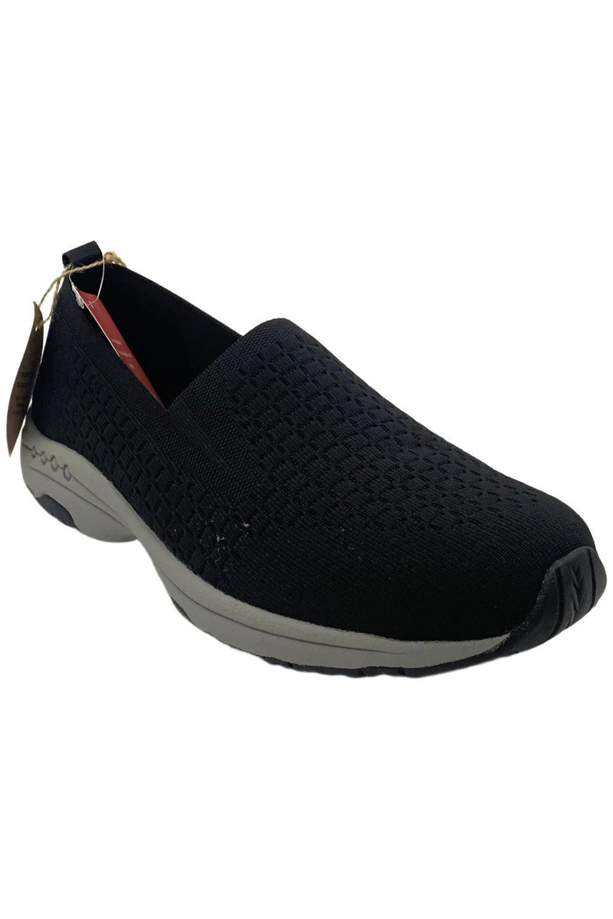Easy Spirit Women's Tech Round Toe Casual Flats Black - Extra Wide